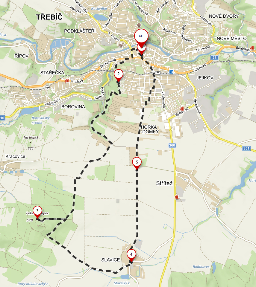 Mapa výletu Mapa výletu