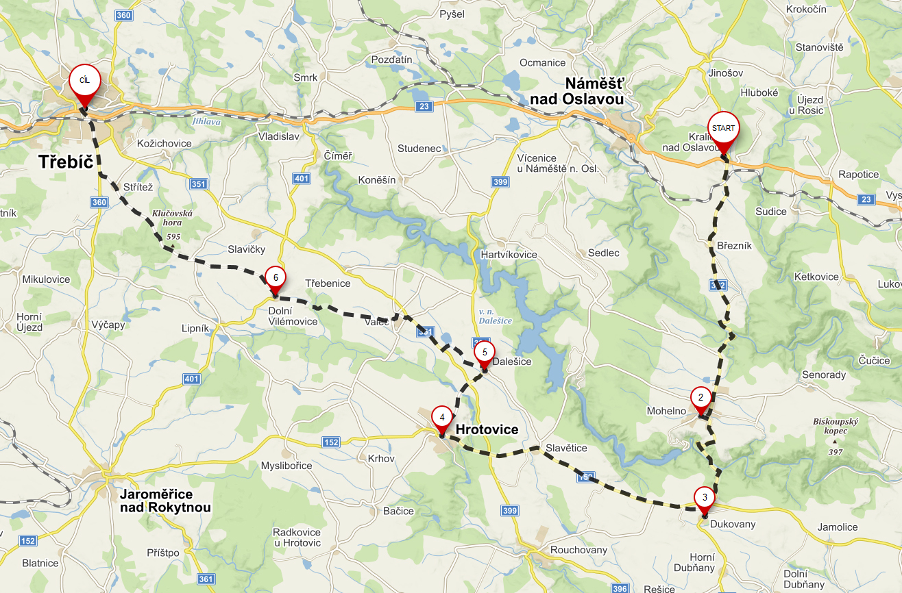 Mapa výletu Mapa výletu